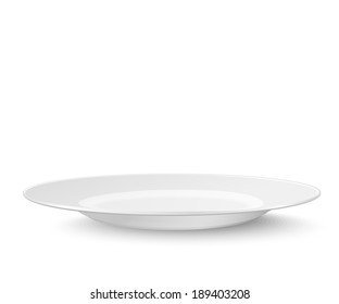 Empty plate isolated on white background