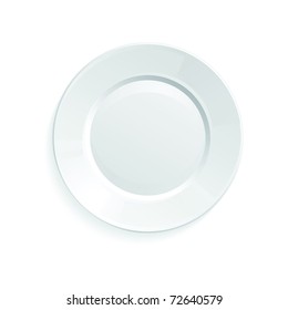 Empty plate isolated on a white background