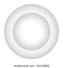 Empty plate isolated on white background, Vector illustration