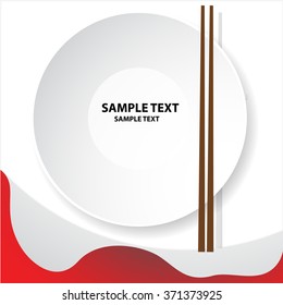 empty plate on table vector design