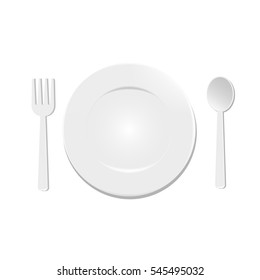 Empty plate on white background