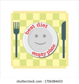  sonrisa en placas vacías, mejor concepto de dieta