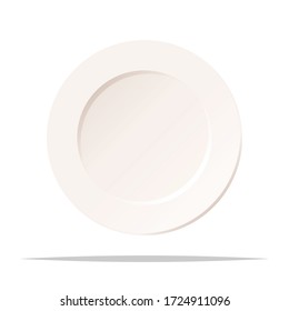 Empty plate vector isolated illustration