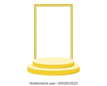 Empty Podium Frame Stage Background