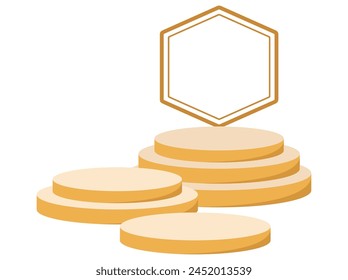 Fondo de escenario de marco de podio vacío