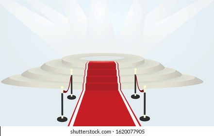 Empty podium isolated. vector illustration