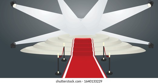 Empty podium isolated. vector illustration