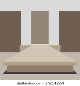 Empty podium in the room