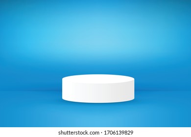 Fondo de estudio de podio vacío para la visualización de productos con espacio de copia. Cámara de exposición, ilustrador vectorial