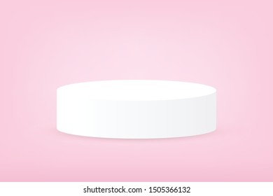 Empty podium studio for product display. Showroom for advertise product, vector