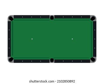 Empty Pool Table Vector Design, Billiard Table With White Background