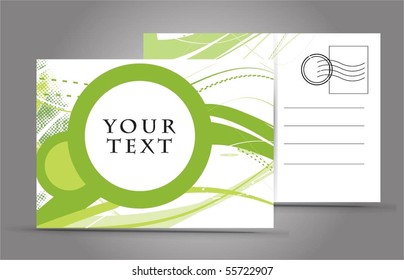 empty post card, isolated on illustration background, vector illustration