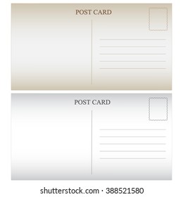Empty postcard is retro style