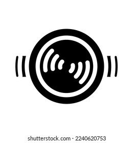 empty pot cooking glyph icon vector. empty pot cooking sign. isolated symbol illustration