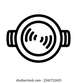 empty pot cooking line icon vector. empty pot cooking sign. isolated contour symbol black illustration