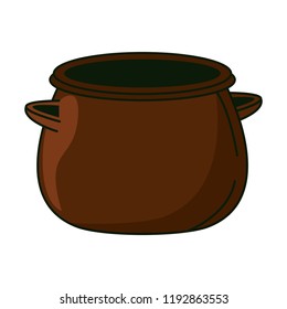 Empty pot isolated