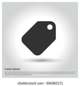 empty price tag icon. Circle concept Shadow web buttons. vector illustration. Flat design style