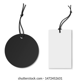 Empty price tags isolated on white for black friday sale design. Vector illustration