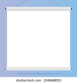 Empty Projection Screen mock up
