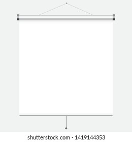 Empty Projection screen, Presentation board, blank whiteboard for conference