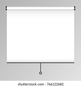 Empty Projection screen, Presentation board, blank whiteboard for conference