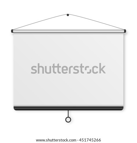 Empty Projection screen, Presentation board, blank whiteboard for conference