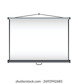 Empty Projection Screen for Presentations Vector Illustration