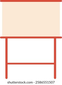 Empty projection screen standing on a tripod, poised for presentations, conferences, meetings, or home theater movie watching, offering a versatile display option for any setting