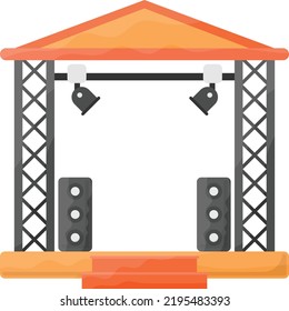 Empty Proscenium Stage Vector Icon Design Stock Vector (Royalty Free ...