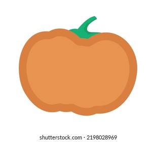 Empty pumpkin shaped quote textbox with flat object. Halloween and Thanksgiving day. Speech bubble with editable cartoon illustration. Creative quotation isolated on white background