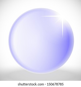 Empty purple ball with star
