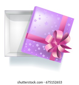 Empty purple giftbox