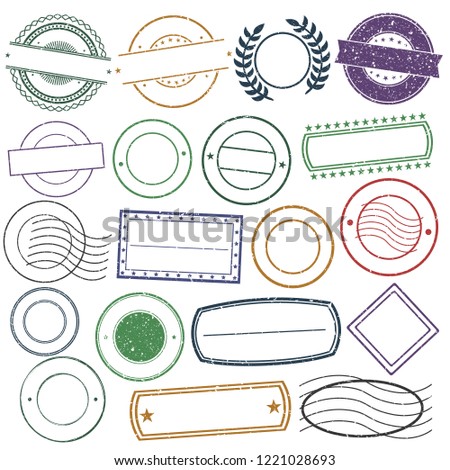 Empty Quality Original Stamp Design Vector Art Round Seal