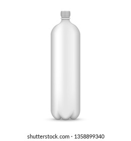 Empty realistic PET plastic bottle
