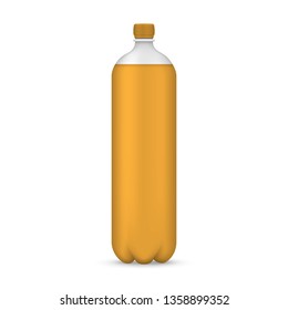Empty realistic PET plastic bottle