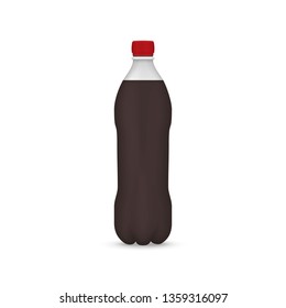 Empty realistic plastic bottle