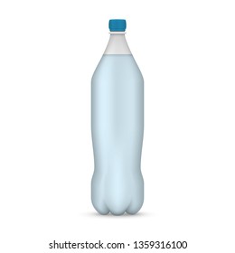 Empty realistic plastic bottle