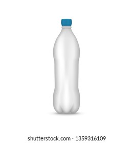 Empty realistic plastic bottle