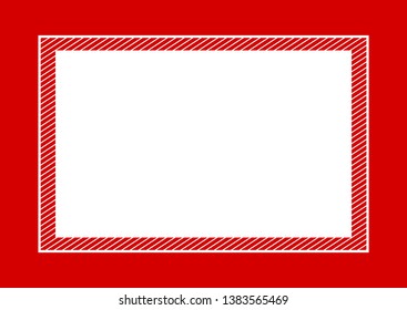 empty red banner frame for background and white copy space