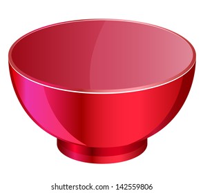 Empty Red Bowl
