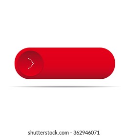 Empty red button for web vector