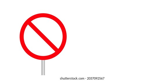 Empty red circle signboard, road sign. Stop halt allowed. Do not enter danger, warning icon. Vector attention forbidden caution or admittance signs. No ban allowed symbols Highway road prohibited.