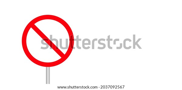 Empty Red Circle Signboard Road Sign Stock Vector (Royalty Free ...