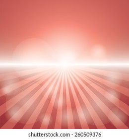 Empty Red Color Background With Sunburst at the lower side. for sample text and editable background.