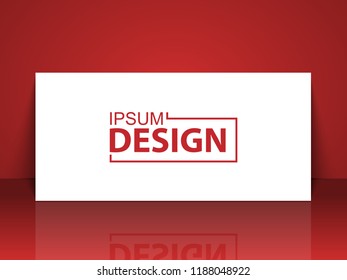 Empty red color studio background for gift voucher, product, invitation, coupon, discount, card.