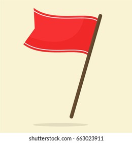 Empty red flag graphic