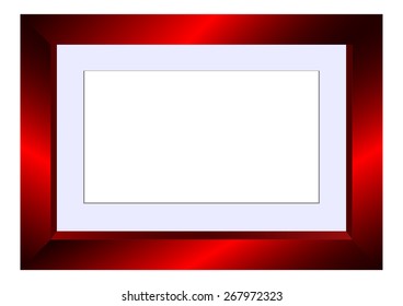 Empty Red photo frame for picture, Vector illustrator