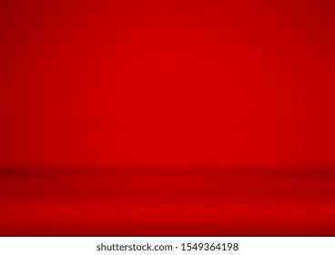 Empty red product showcase background