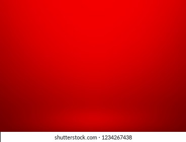Empty red studio room, used as background for display your products