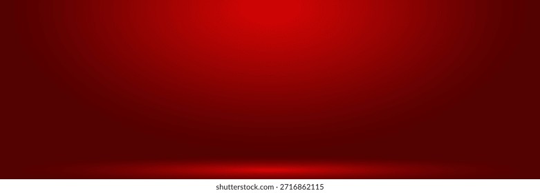 Habitación de estudio roja vacía, usada como fondo para mostrar sus productos